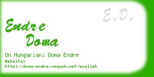 endre doma business card